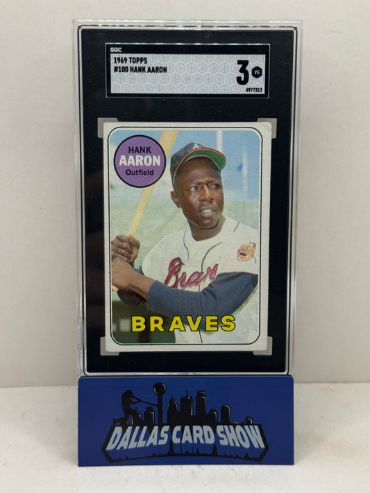 1969 Topps #100 Hank Aaron SGC 3 VG