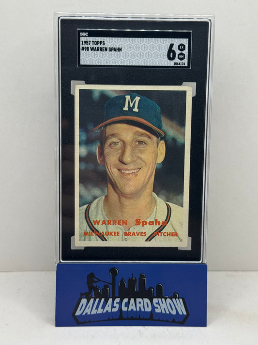 1957 Topps #90 Warren Spahn SGC 6