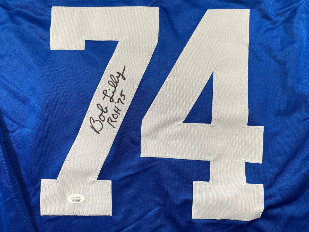 BOB LILLY DALLAS COWBOYS SIGNED Rookie Year JERSEY w/ROH TCU JSA