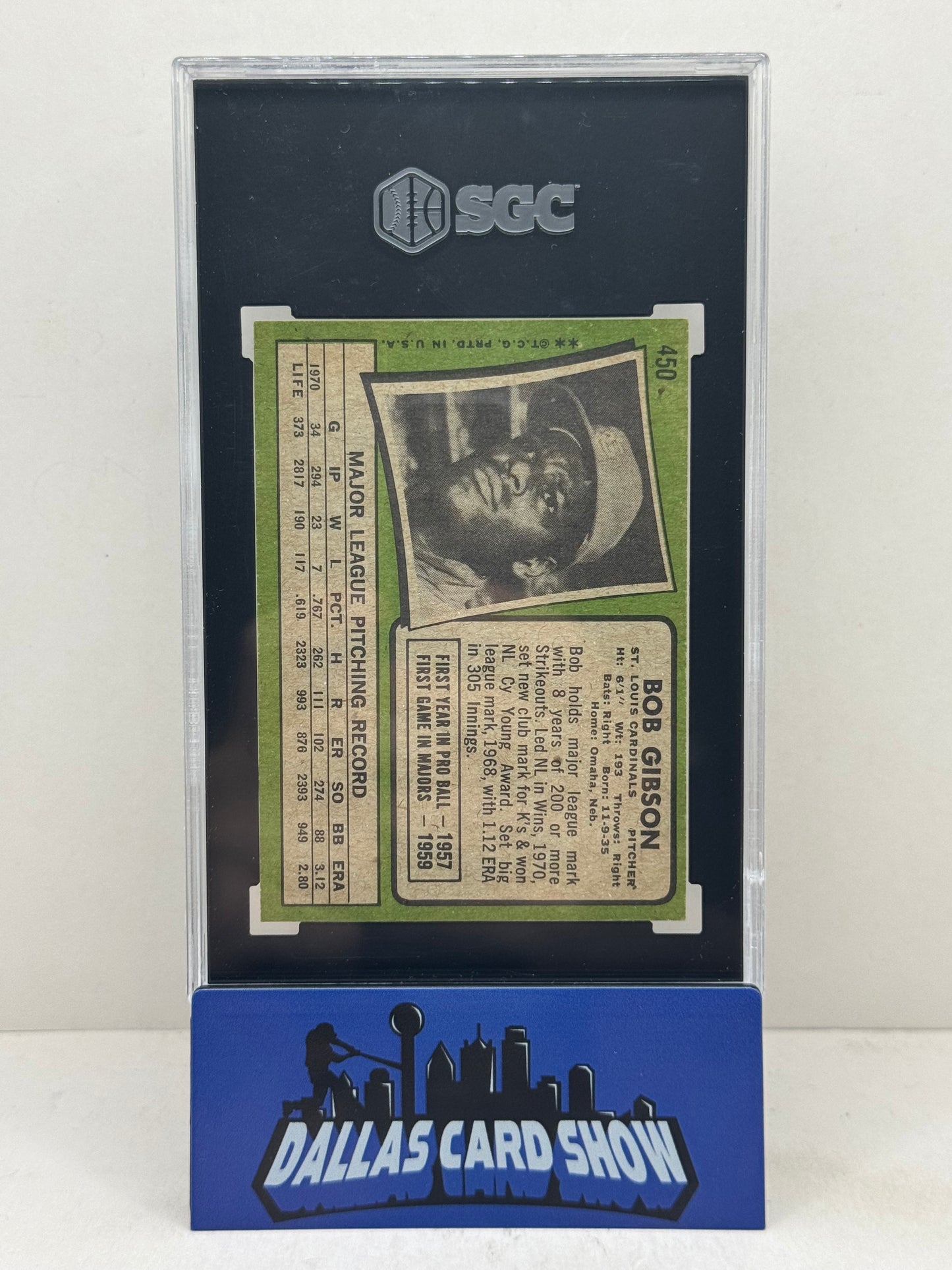 1971 Topps Bob Gibson 450 SGC 8