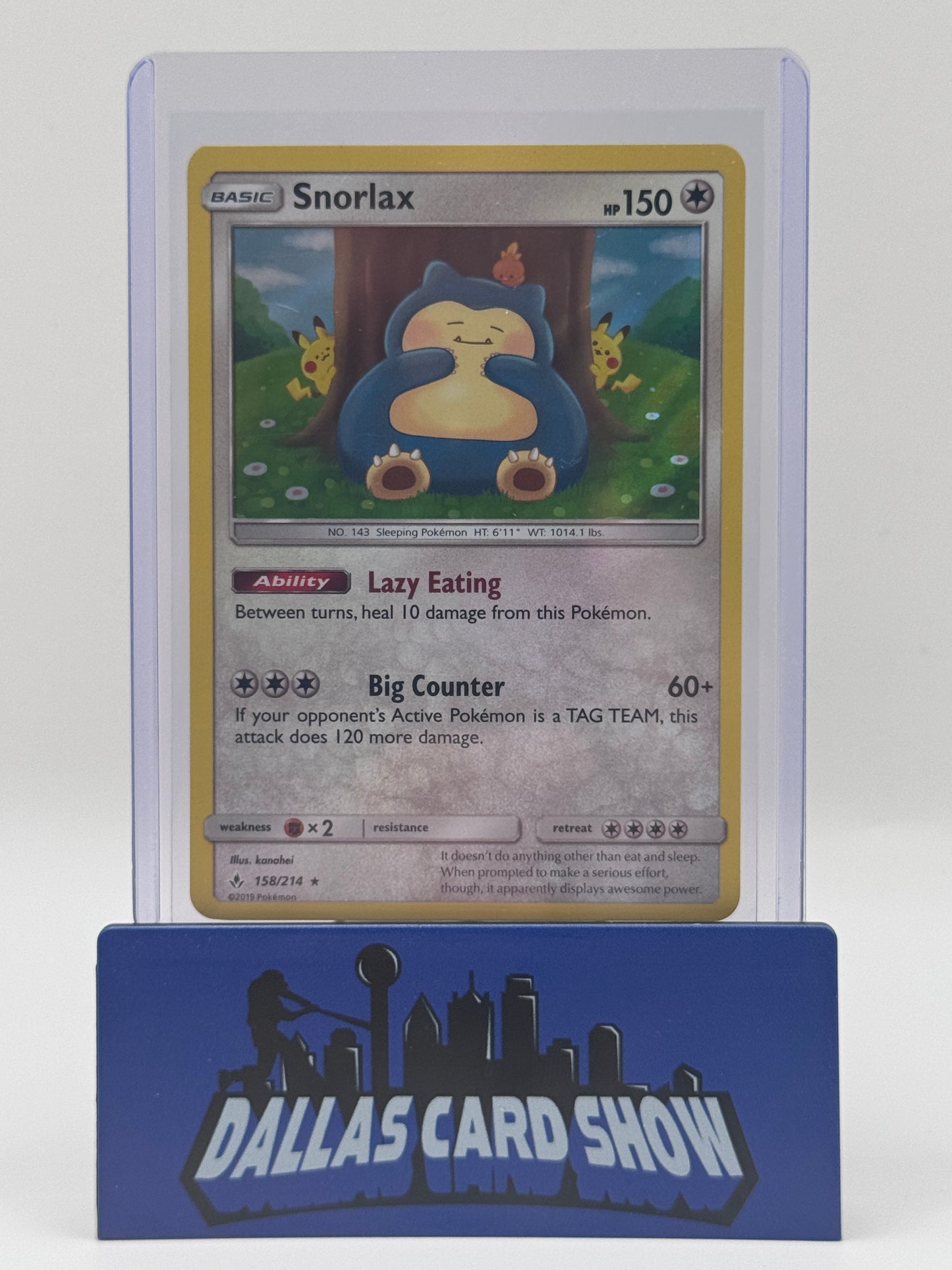 2019 Pokemon - Snorlax (Holo) - 158/214 Unbroken Bonds NM