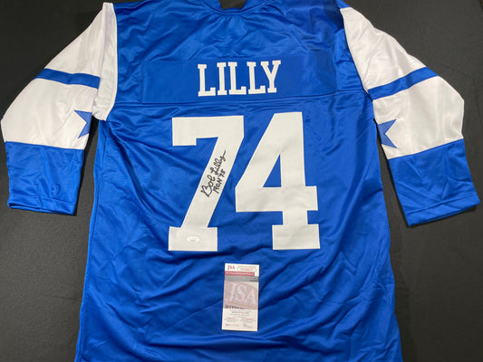BOB LILLY DALLAS COWBOYS SIGNED Rookie Year JERSEY w/ROH TCU JSA