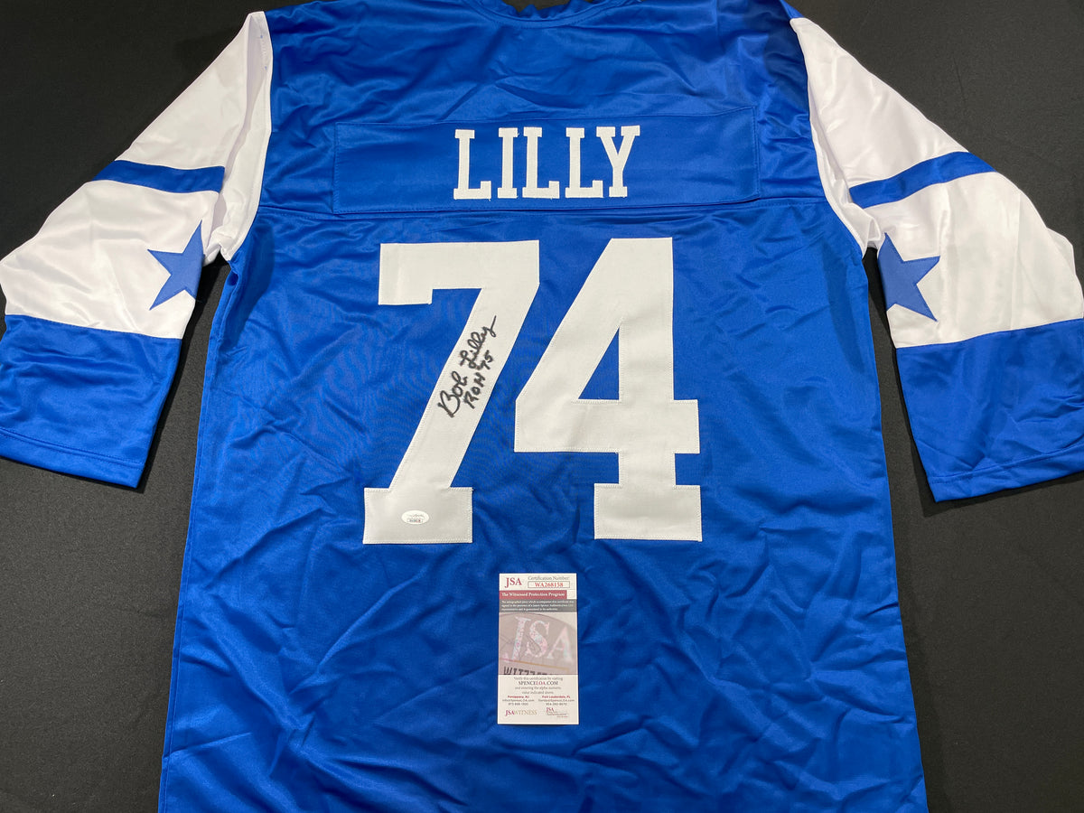 BOB LILLY DALLAS COWBOYS SIGNED Rookie Year JERSEY w/ROH TCU JSA