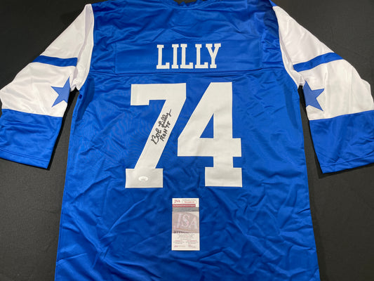 BOB LILLY DALLAS COWBOYS SIGNED Rookie Year JERSEY w/ROH TCU JSA