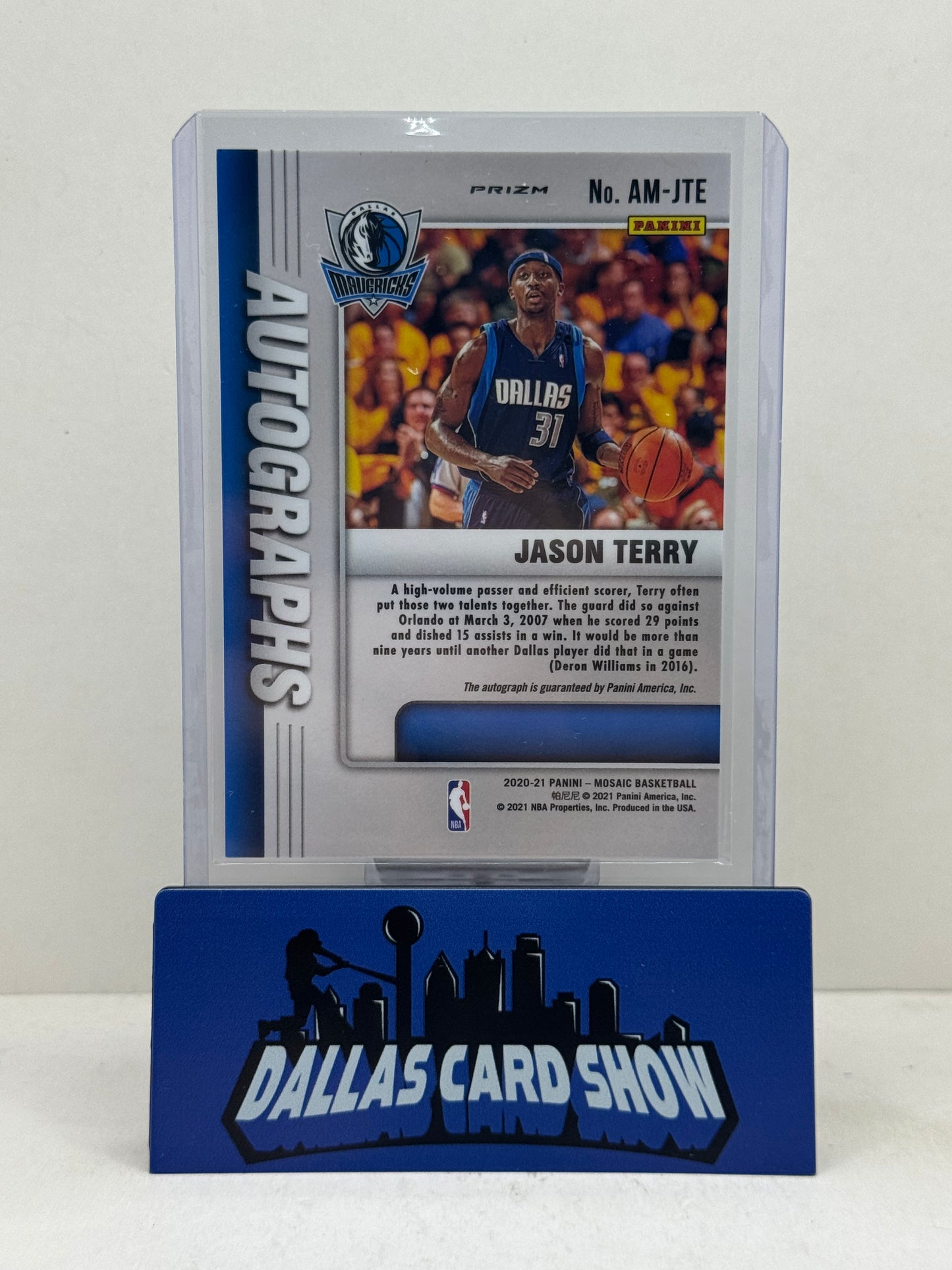 2020-21 Panini Mosaic #AM-JTE Jason Terry Mosaic Autographs