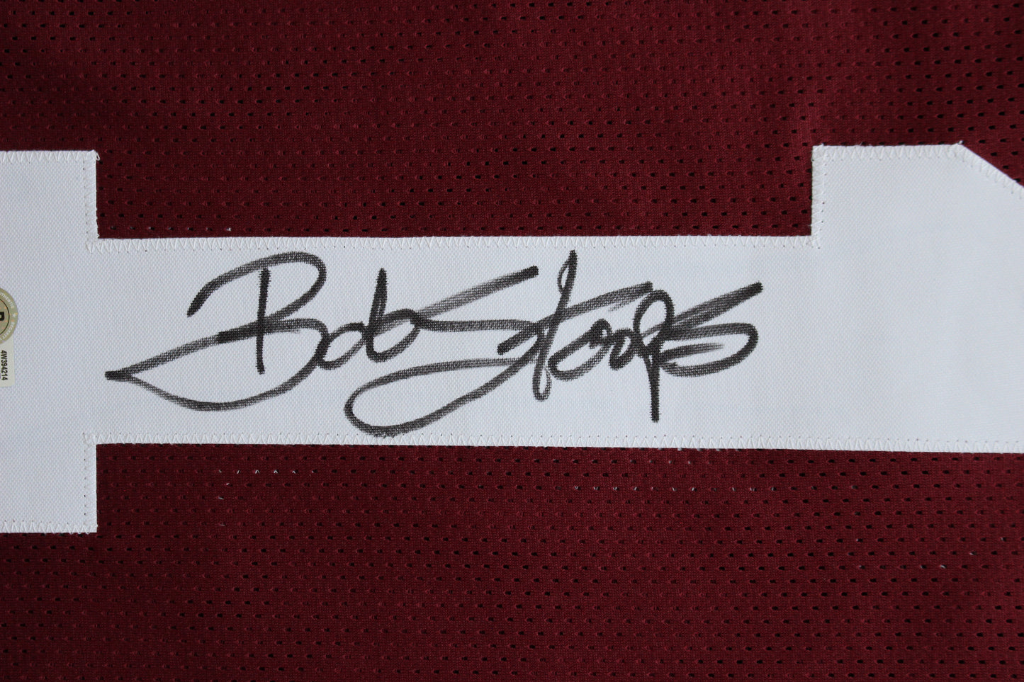 BOB STOOPS OKLAHOMA OU SOONERS SIGNED STATS JERSEY Iowa BAS COA