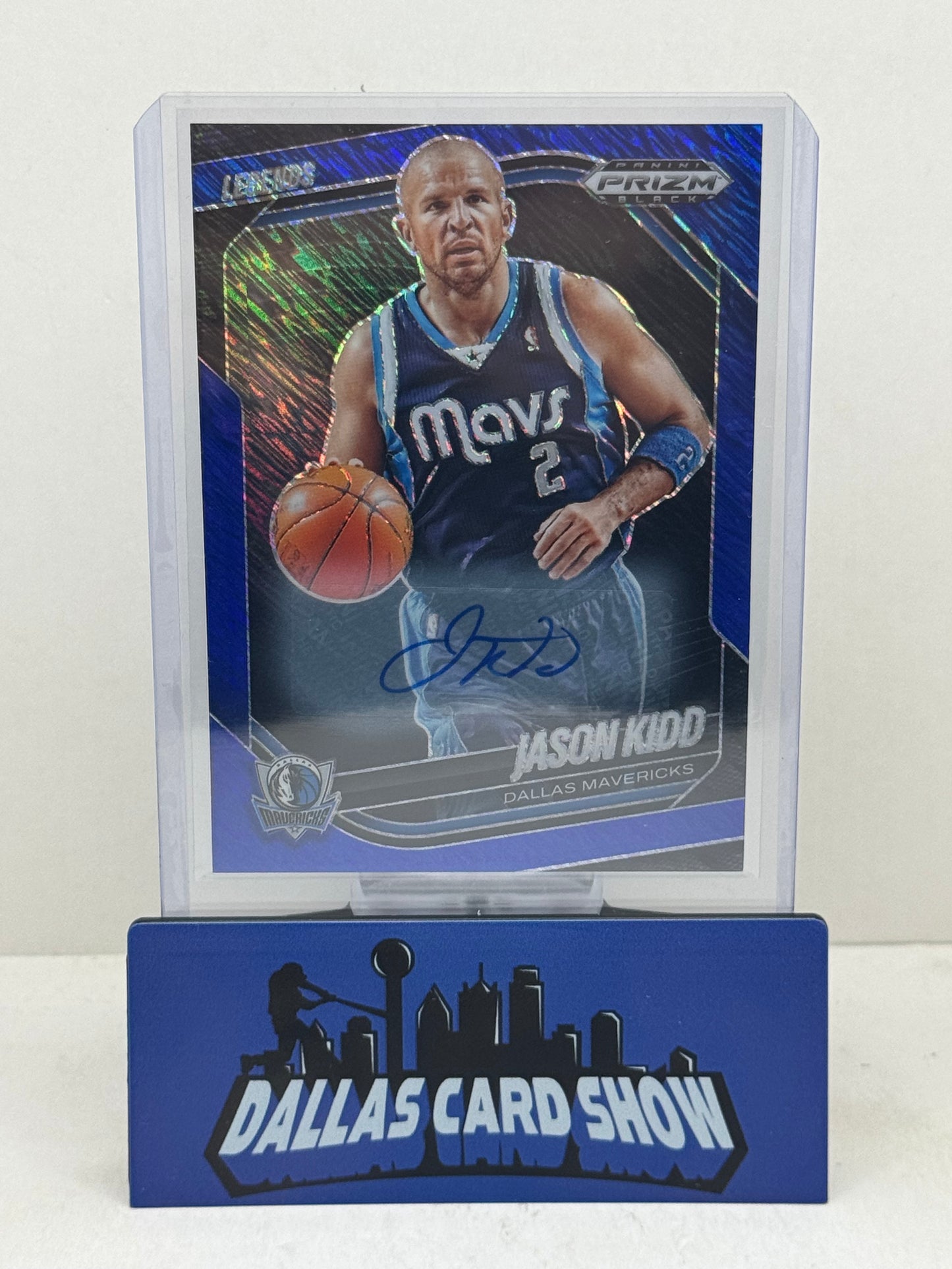 2024-25 Panini Prizm #285 Jason Kidd Blue Shimmer Autograph /25