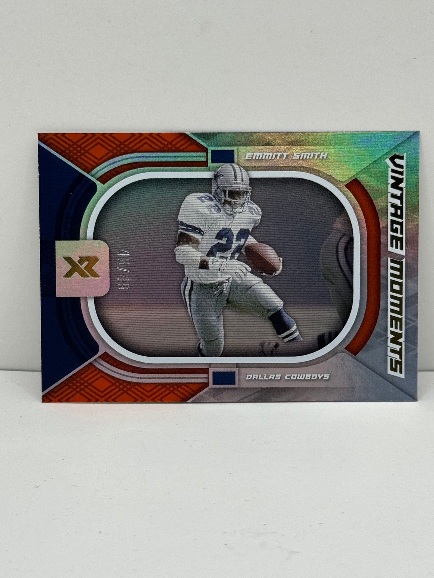 2021 XR Emmitt Smith Orange Vintage Moments Insert #VM-11 /49 Cowboys