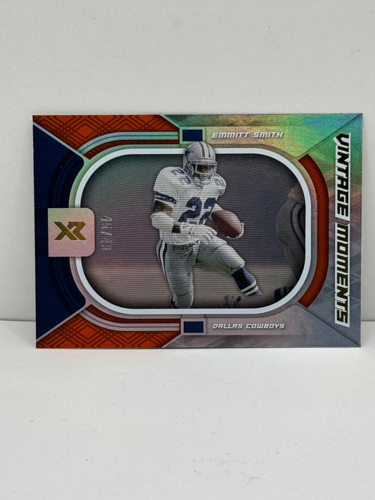 2021 XR Emmitt Smith Orange Vintage Moments Insert #VM-11 /49 Cowboys