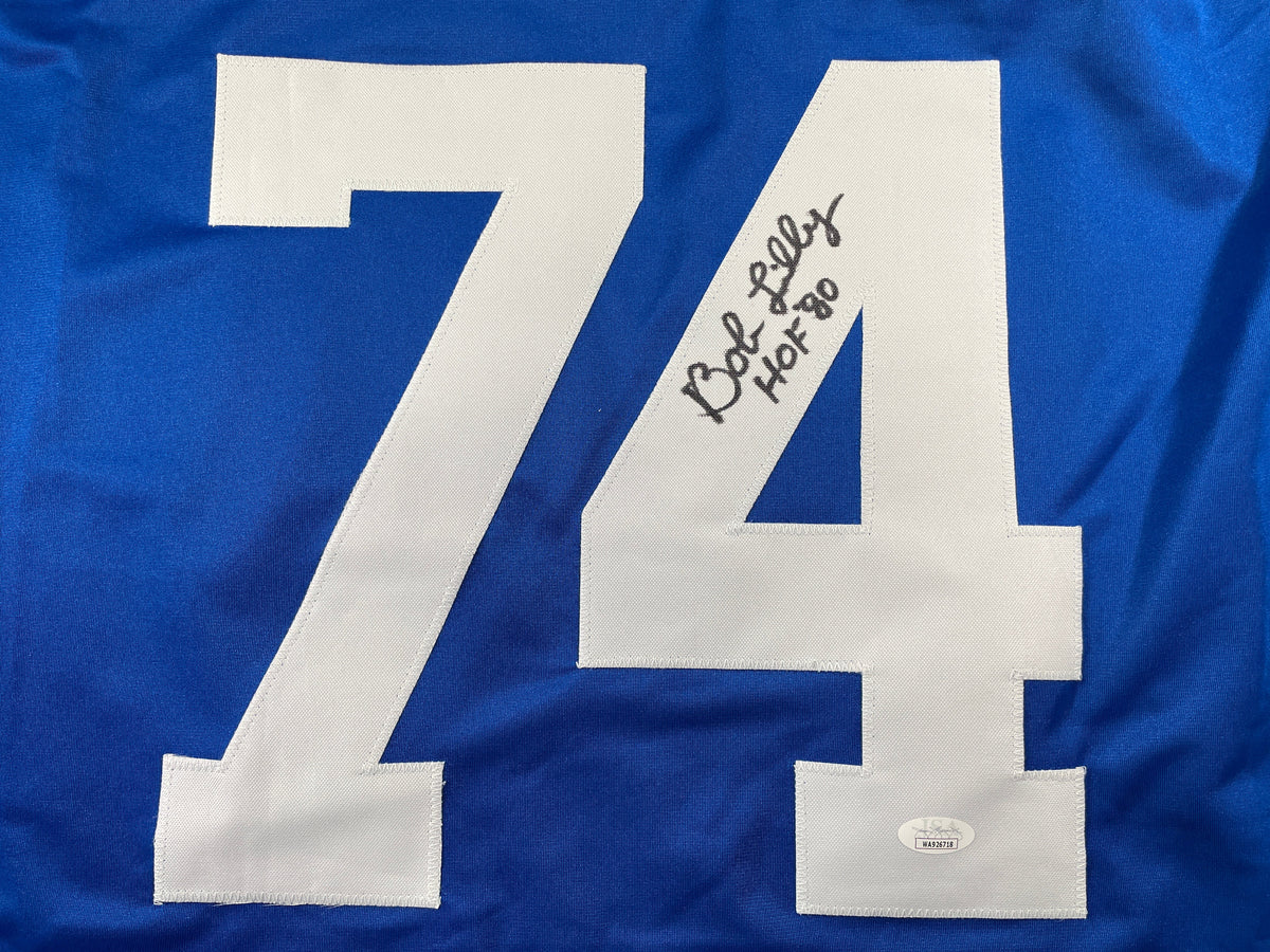 BOB LILLY DALLAS COWBOYS SIGNED Rookie Year JERSEY w/HOF80 TCU JSA