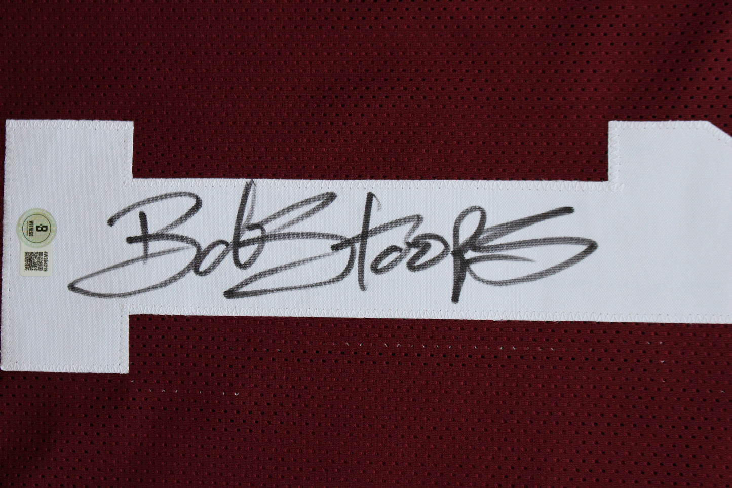 BOB STOOPS OKLAHOMA OU SOONERS SIGNED STATS JERSEY Iowa BAS COA