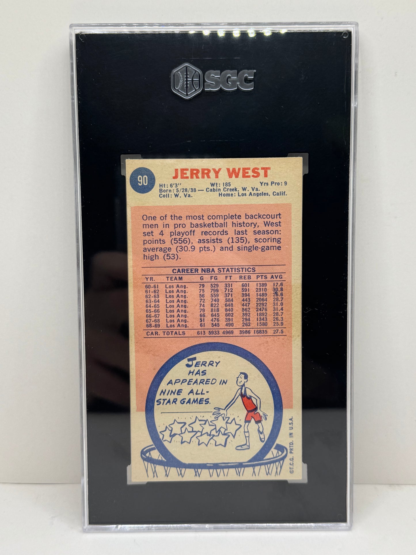 1969-70 Topps #90 Jerry West SGC 5.5