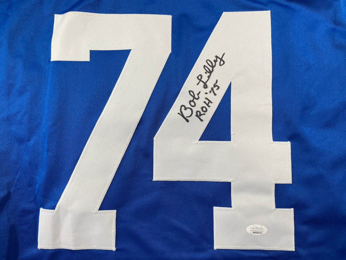 BOB LILLY DALLAS COWBOYS SIGNED Rookie Year JERSEY w/ROH TCU JSA