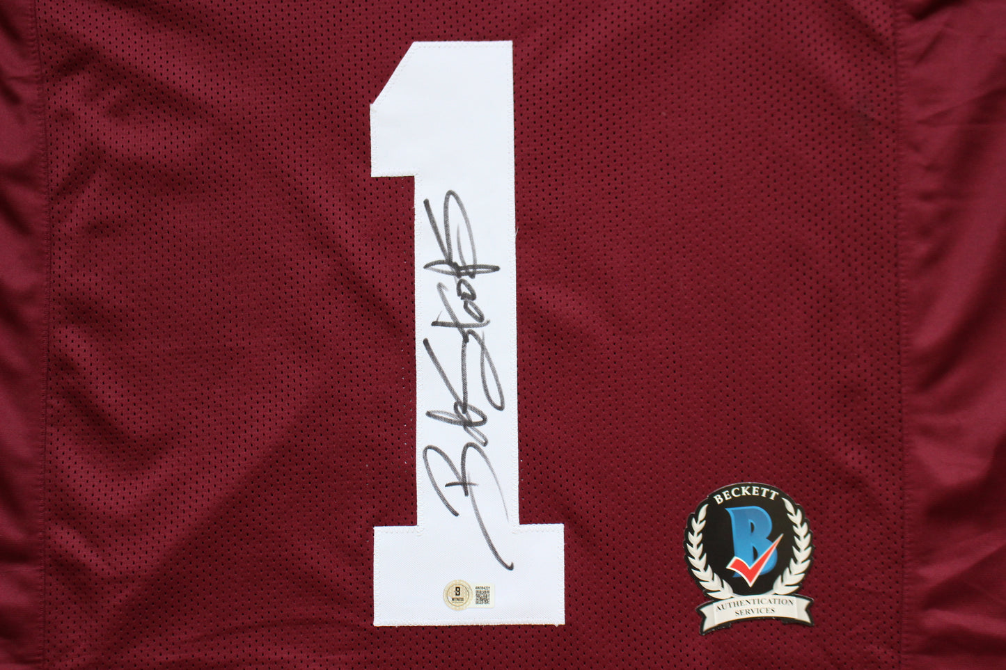 BOB STOOPS OKLAHOMA OU SOONERS SIGNED STATS JERSEY Iowa BAS COA