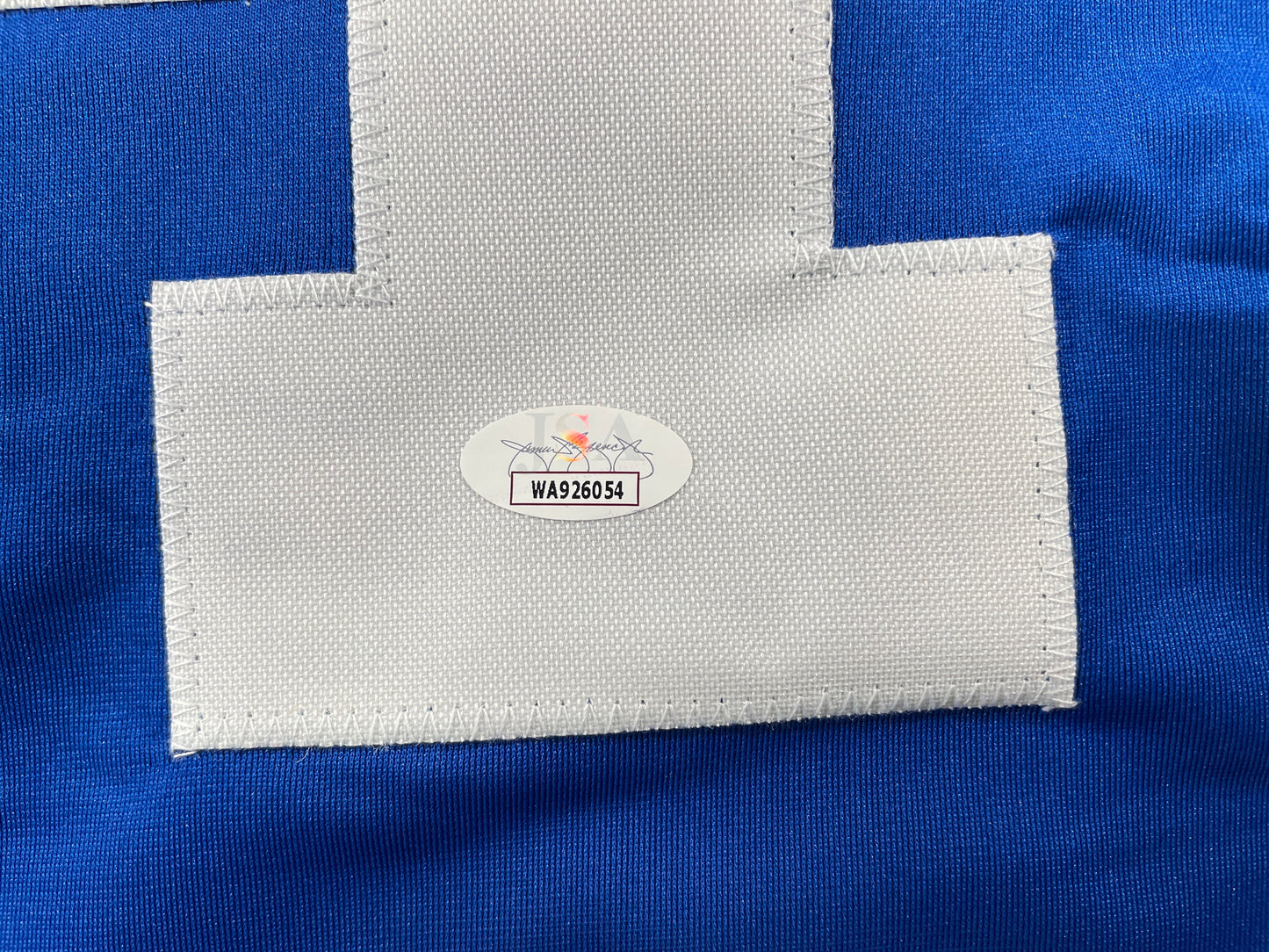 BOB LILLY DALLAS COWBOYS SIGNED SEWN THROWBACK FOOTBALL STAT JERSEY JSA