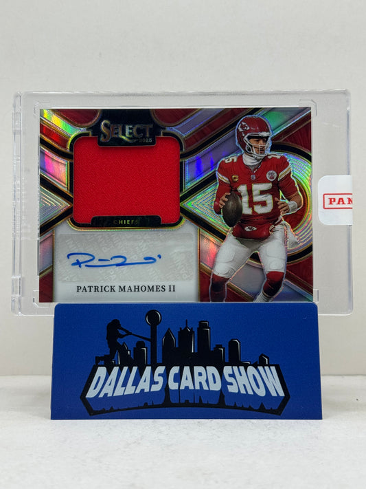 2025 Panini Select Patrick Mahomes Jumbo Signature Swatches Autograph /199