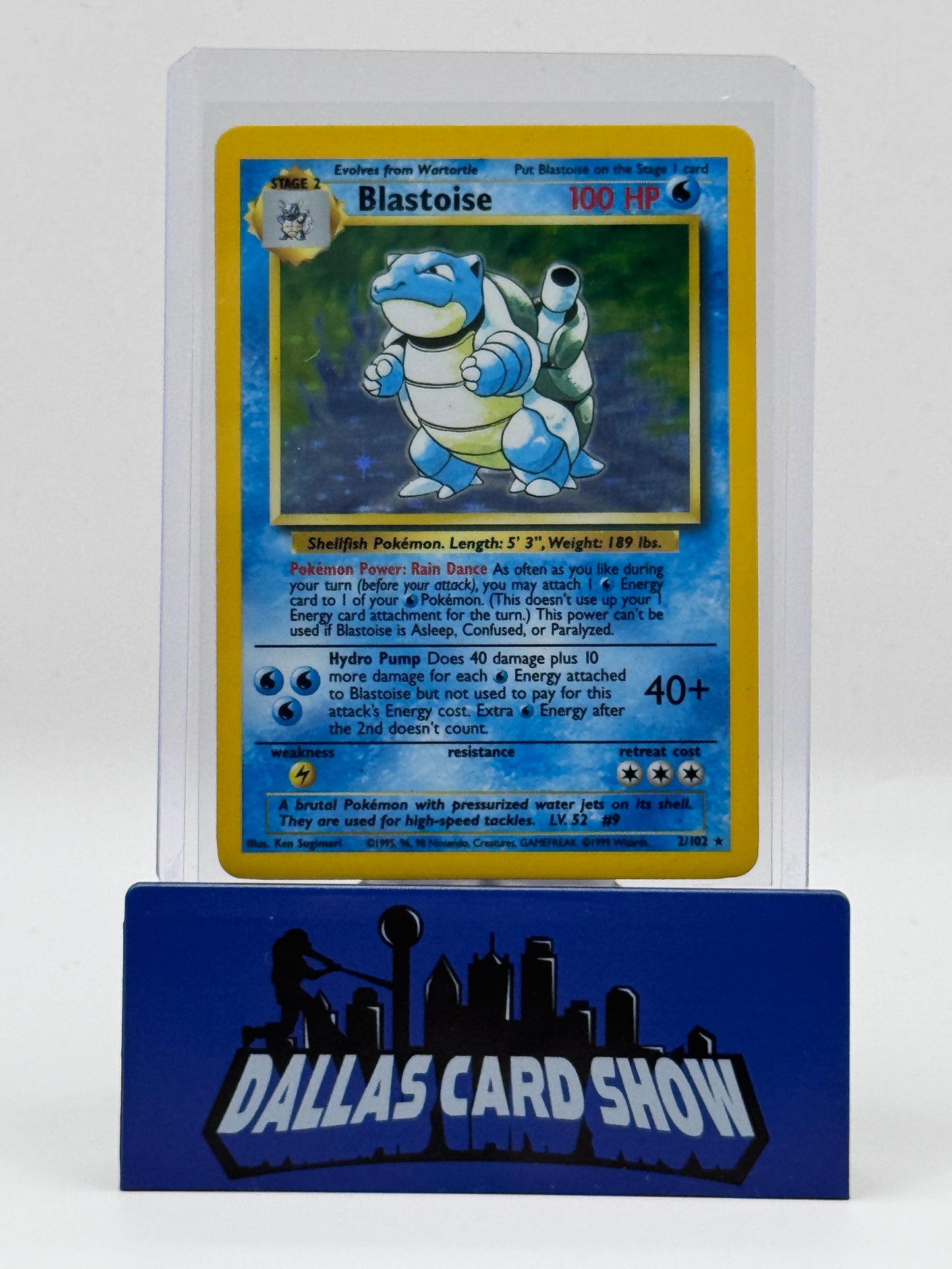1999 Pokemon - Blastoise (Holo) - 2/102 Base Set Unlimited MP