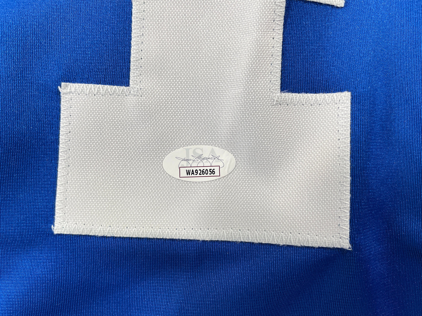 BOB LILLY DALLAS COWBOYS SIGNED SEWN THROWBACK FOOTBALL STAT JERSEY JSA