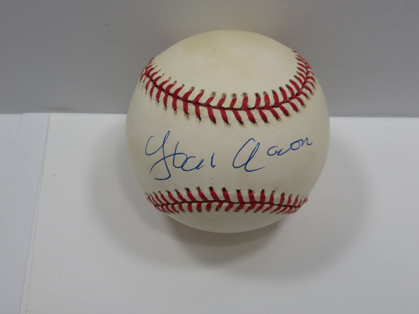 HENRY HANK AARON SIGNED RAWLINGS ONL BASEBALL BRAVES JSA FULL LOA