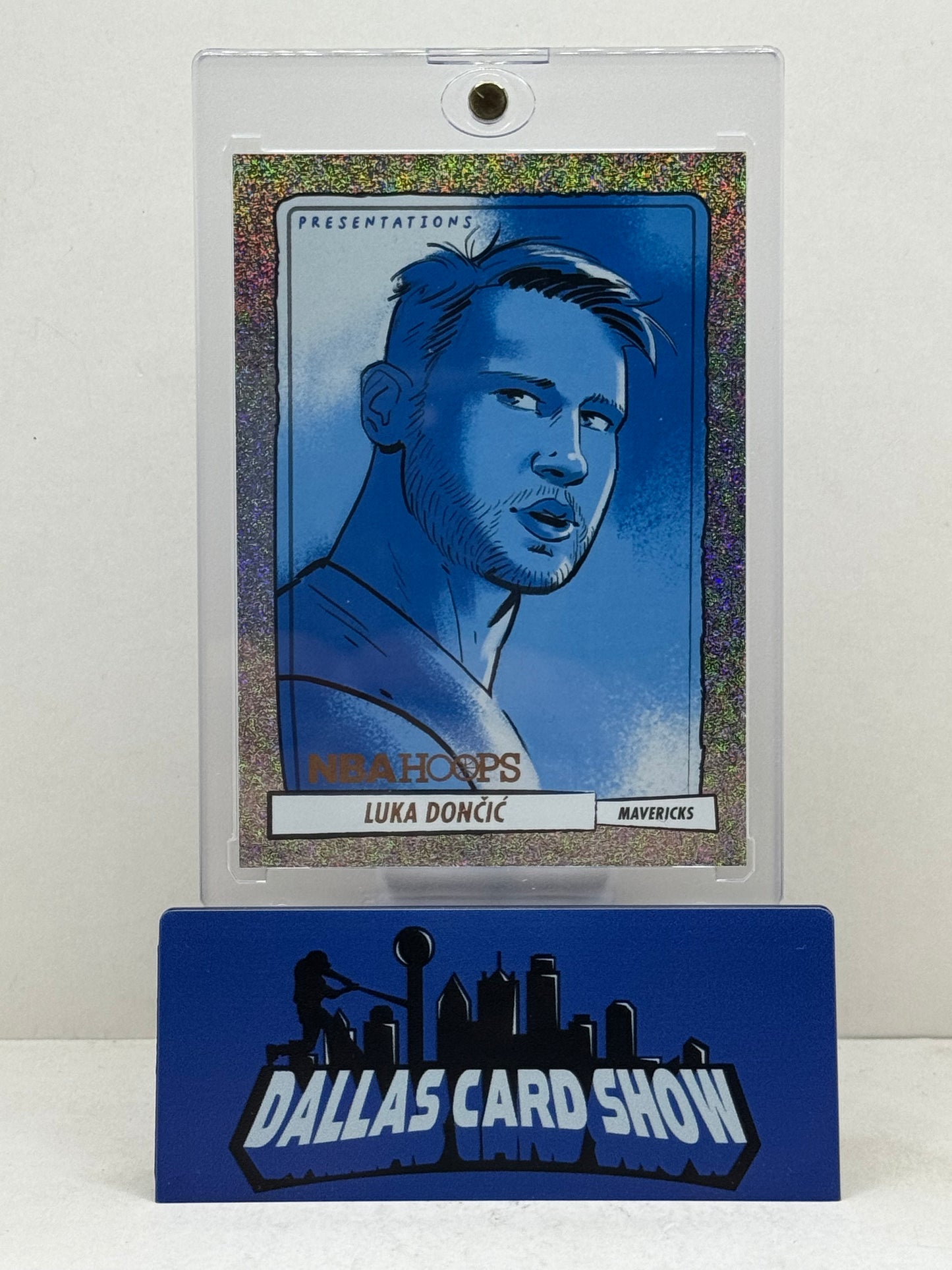 2023-24 Panini Hoops #7 Luka Doncic Presentations Case Hit SSP