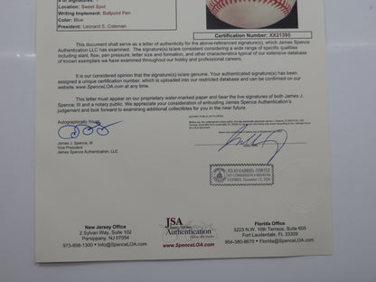HENRY HANK AARON SIGNED RAWLINGS ONL BASEBALL BRAVES JSA FULL LOA