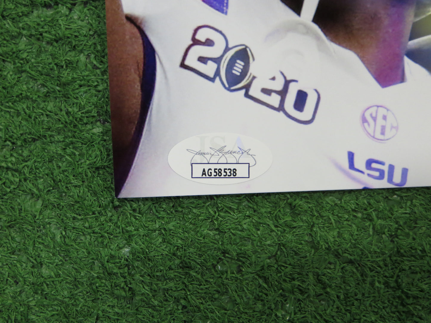 JAMARR CHASE SIGNED 8x10 LSU TIGERS PANINI PHOTO Cincinnati Bengals JSA COA