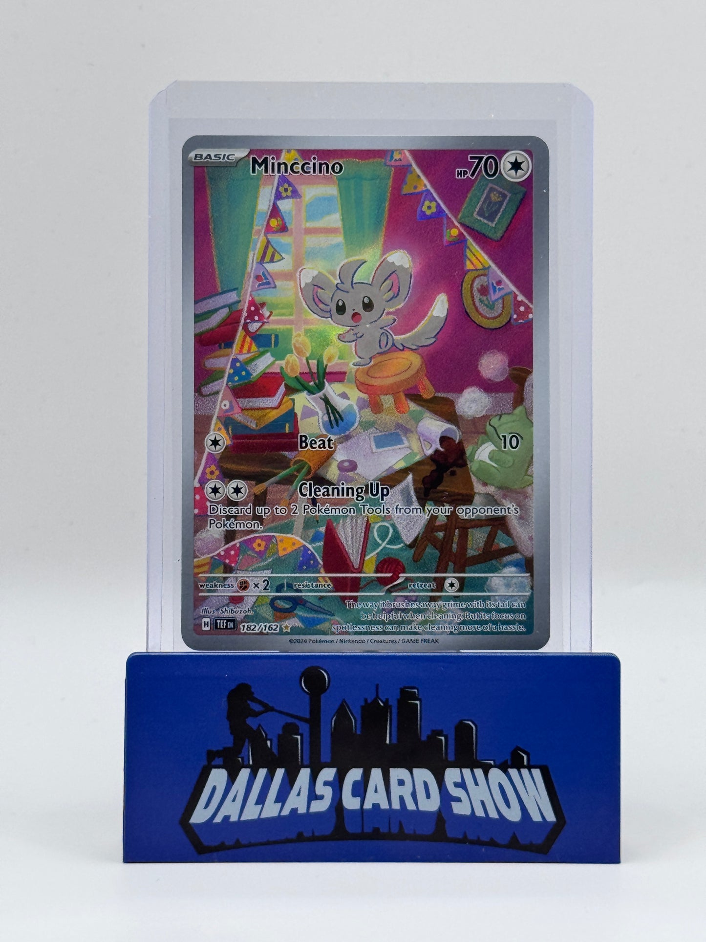 2024 Pokemon - Minccino (Illustration Rare) - 182/162 Temporal Forces NM