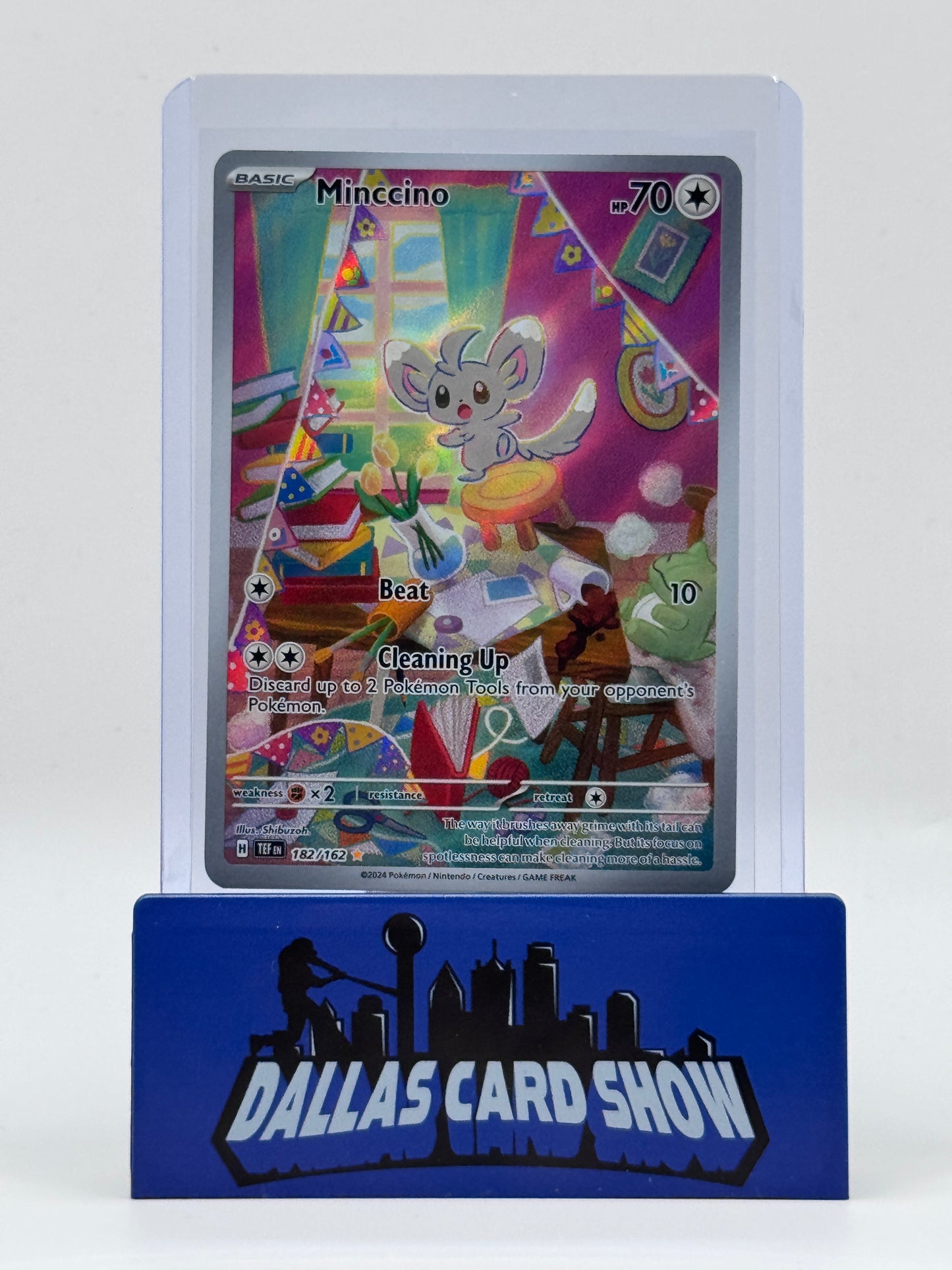 2024 Pokemon - Minccino (Illustration Rare) - 182/162 Temporal Forces NM