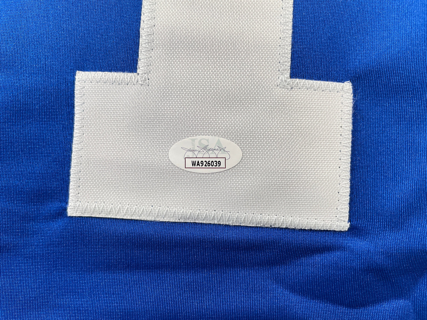 BOB LILLY DALLAS COWBOYS SIGNED SEWN THROWBACK FOOTBALL STAT JERSEY JSA