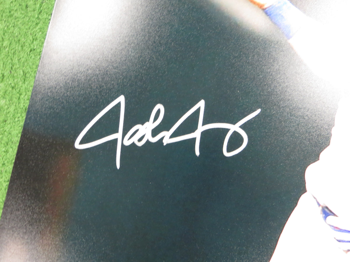 JOSH JUNG TEXAS RANGERS SIGNED 16x20 CELEBRATION PHOTO BAS COA