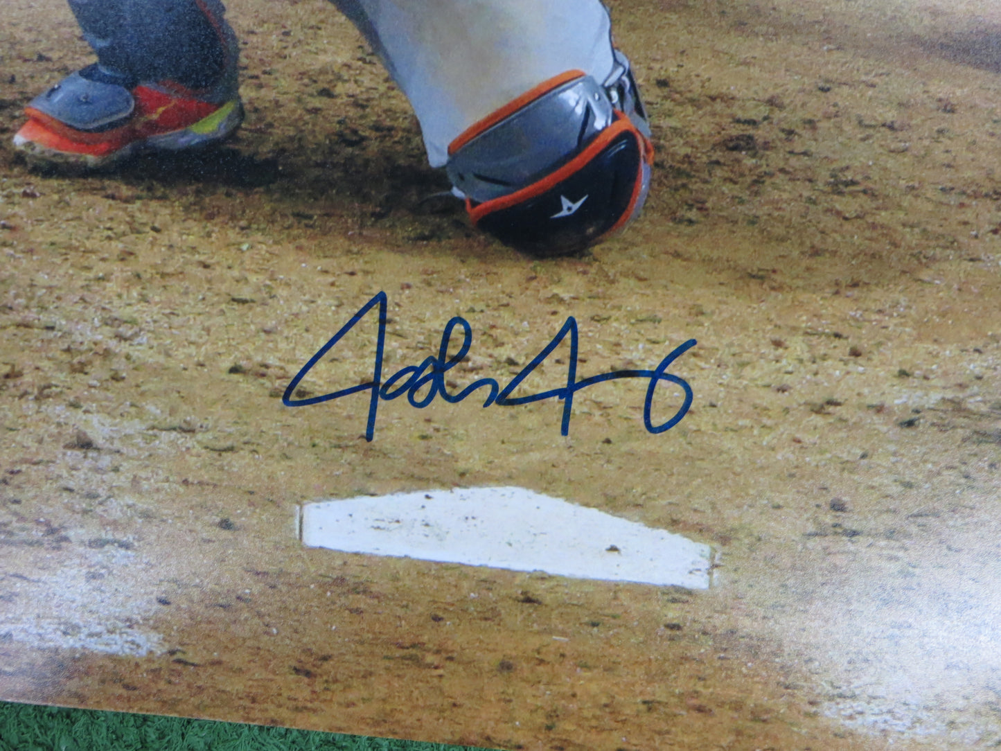 JOSH JUNG TEXAS RANGERS SIGNED 16x20 BATTING PHOTO JSA COA