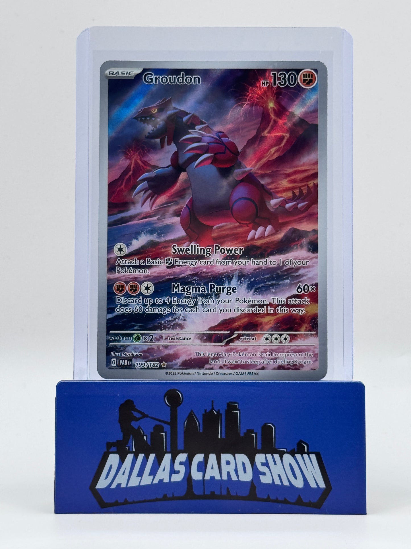 2023 Pokemon - Groudon (Illustration Rare) - 199/182 Paradox Rift NM
