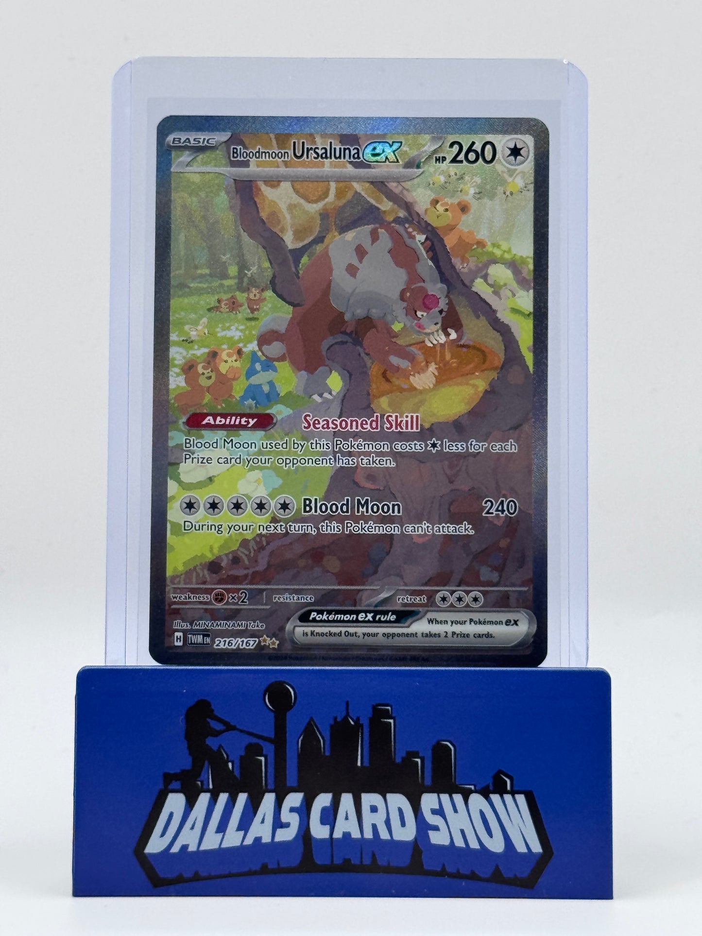 2024 Pokemon - Bloodmoon Ursaluna ex (SIR) - 216/167 Twilight Masquerade NM