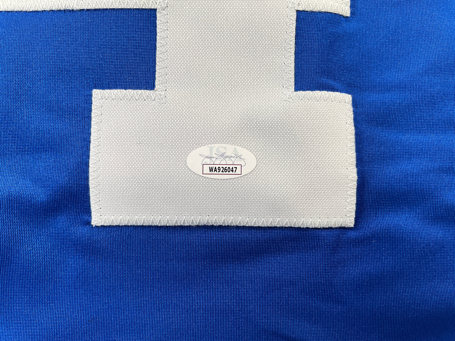 BOB LILLY DALLAS COWBOYS SIGNED SEWN THROWBACK FOOTBALL STAT JERSEY JSA