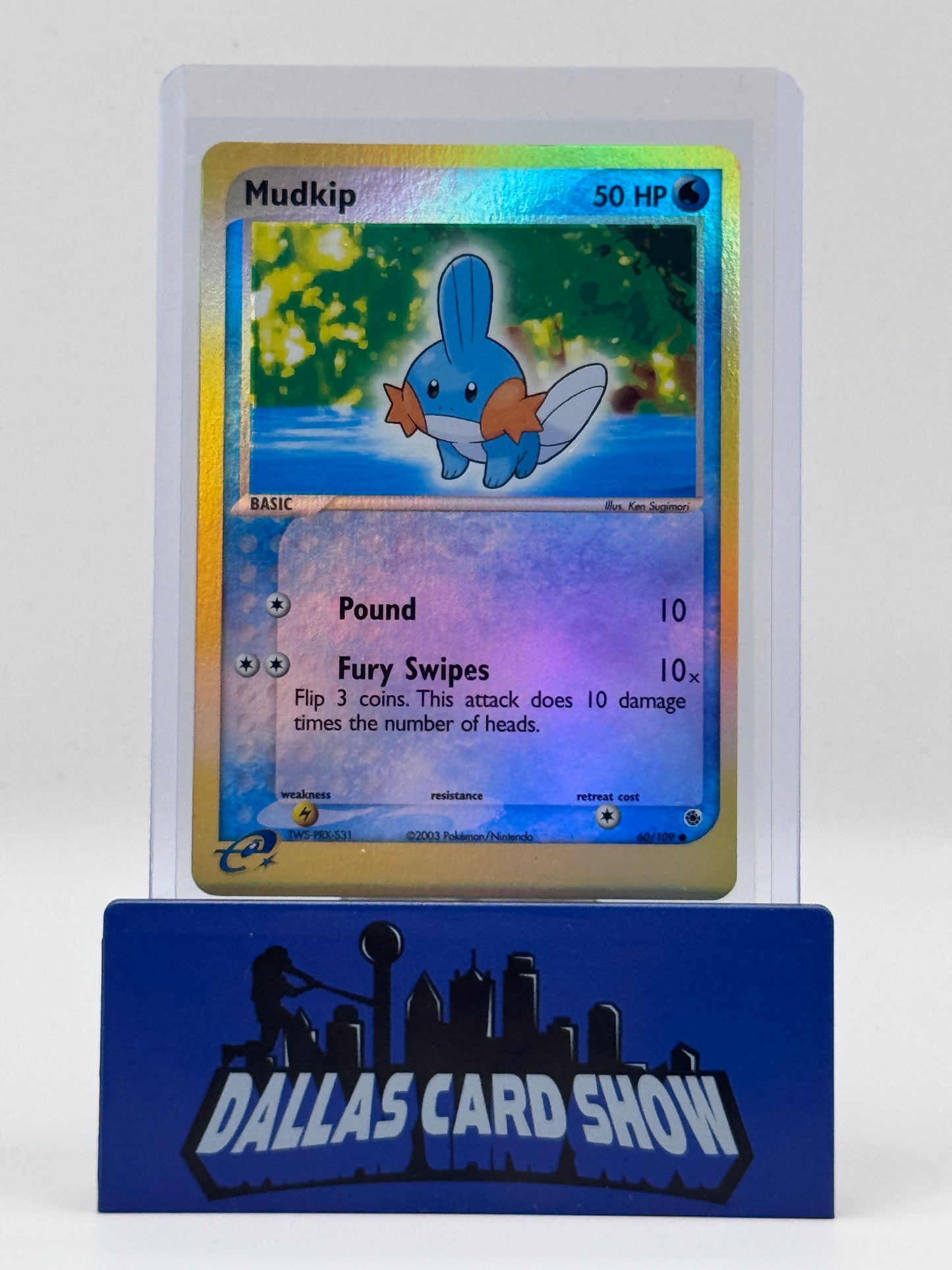 2003 Pokemon - Mudkip (Rev. Foil) - 60/109 Ruby & Sapphire LP