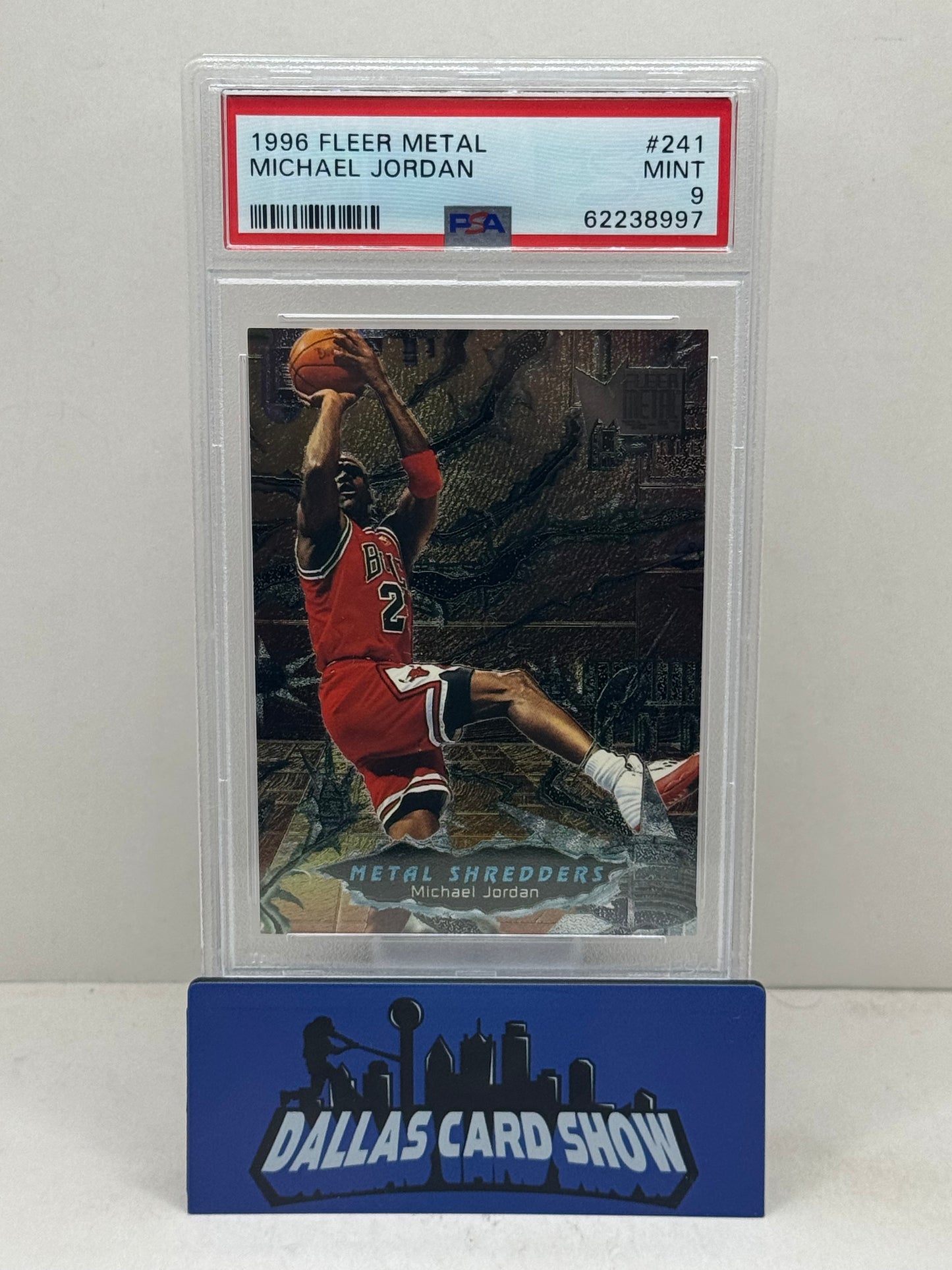 1996 Fleer Metal #241 Michael Jordan Metal Shredders PSA 9