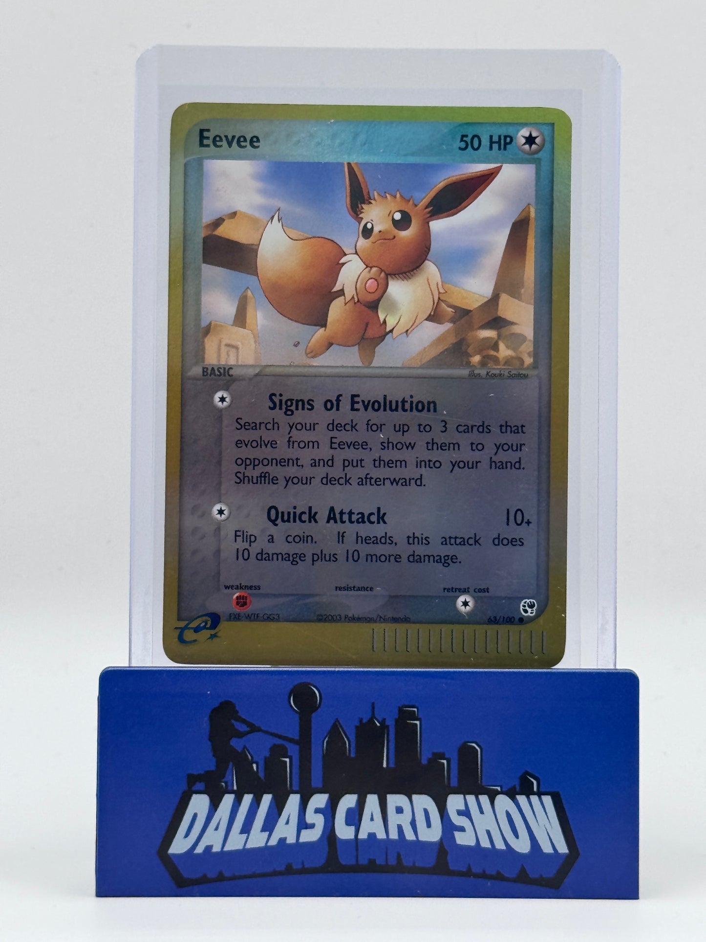 2003 Pokemon - Eevee (Rev. Foil) - 63/100 Sandstorm NM