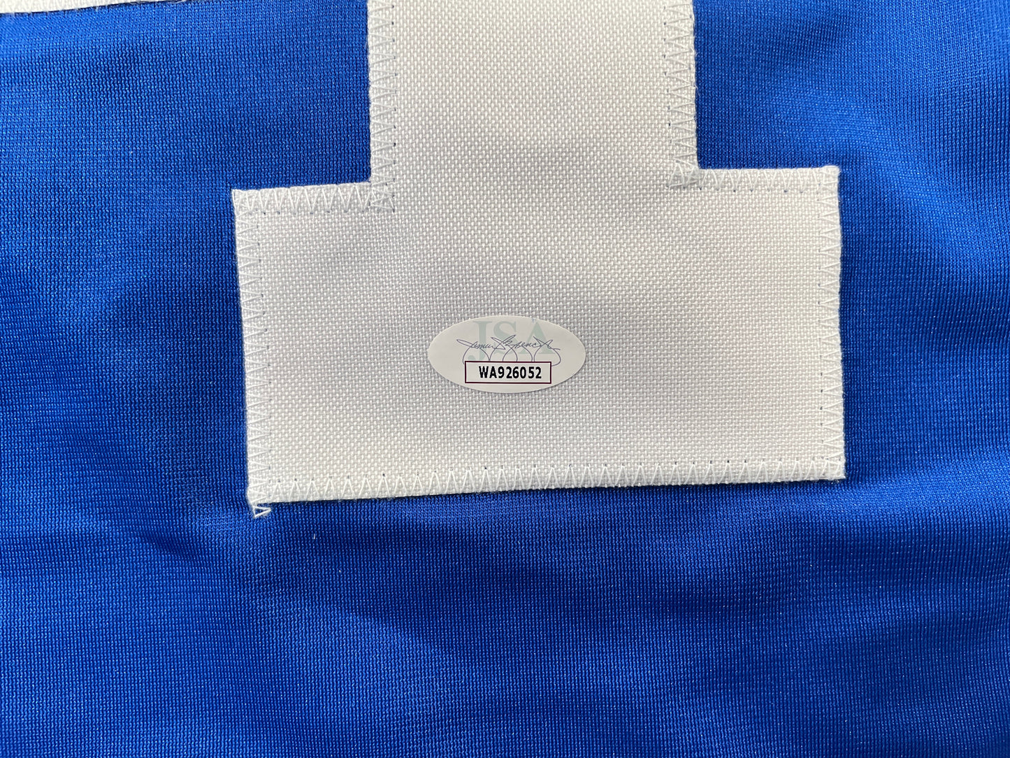 BOB LILLY DALLAS COWBOYS SIGNED SEWN THROWBACK FOOTBALL STAT JERSEY JSA