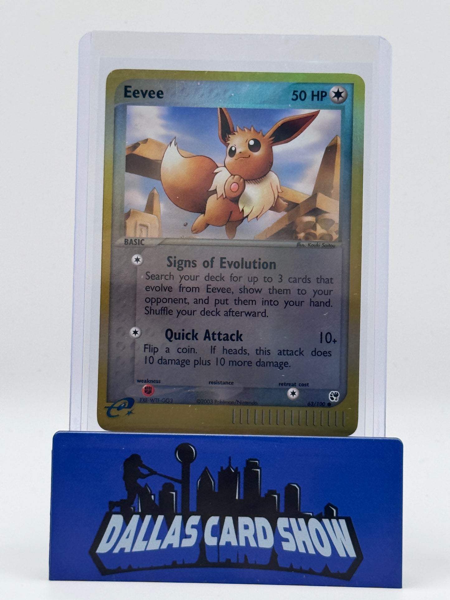 2003 Pokemon - Eevee (Rev. Foil) - 63/100 Sandstorm NM