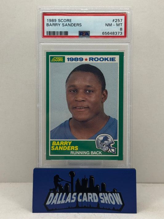 1989 Score #257 Barry Sanders Rookie RC PSA 8