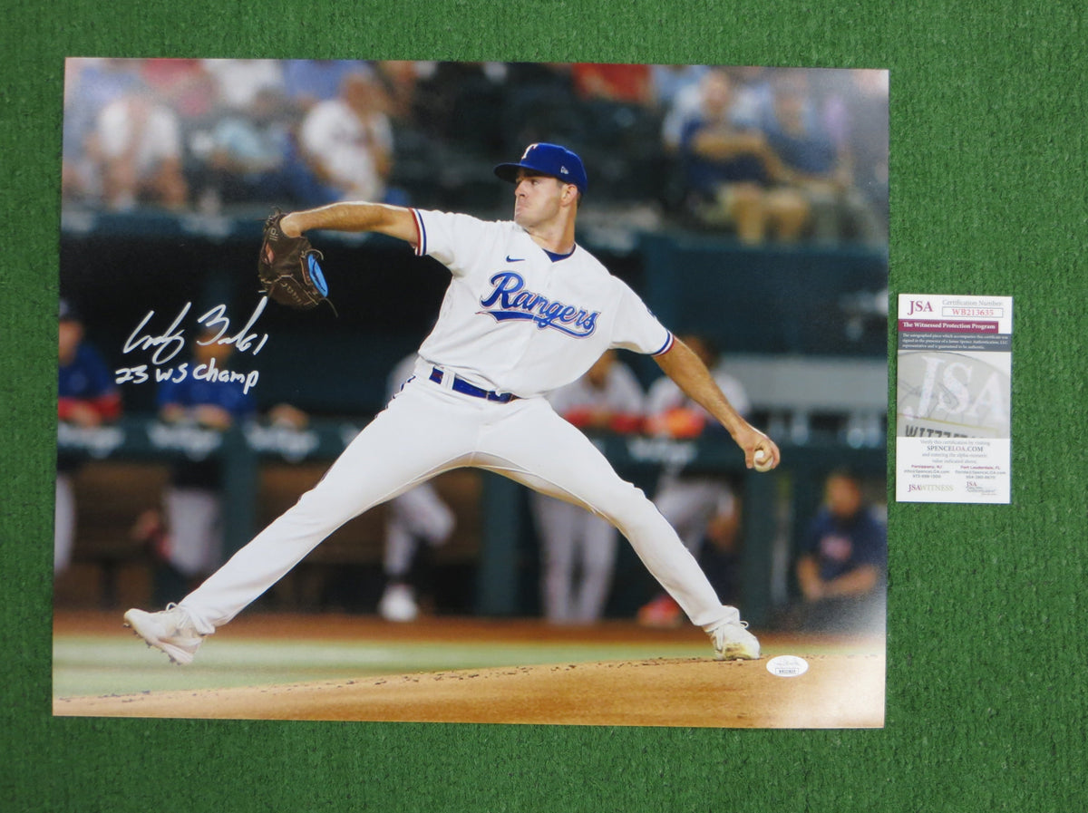 CODY BRADFORD TEXAS RANGERS SIGNED 16x20 PHOTO w/INSC JSA COA