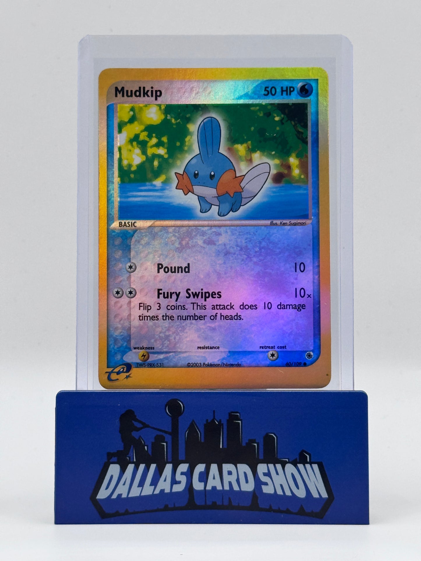 2003 Pokemon - Mudkip (Rev. Foil) - 60/109 Ruby & Sapphire LP
