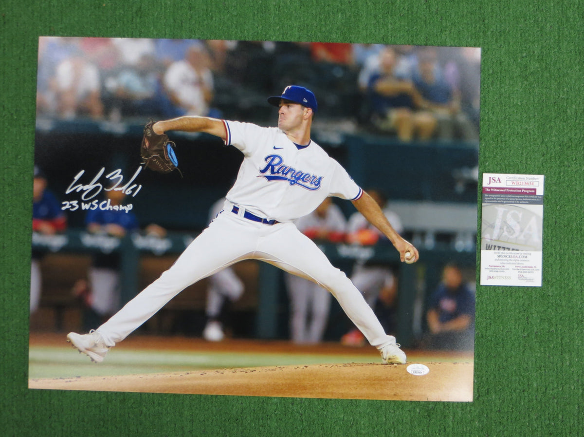 CODY BRADFORD TEXAS RANGERS SIGNED 16x20 PHOTO w/INSC JSA COA