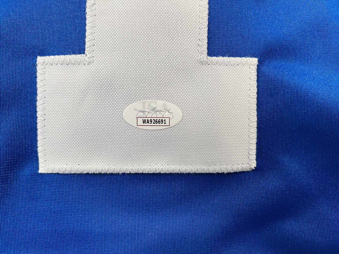 BOB LILLY DALLAS COWBOYS SIGNED SEWN THROWBACK FOOTBALL STAT JERSEY JSA