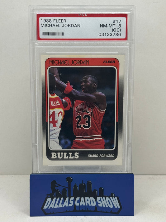 1988 Fleer #17 Michael Jordan PSA 8(OC)