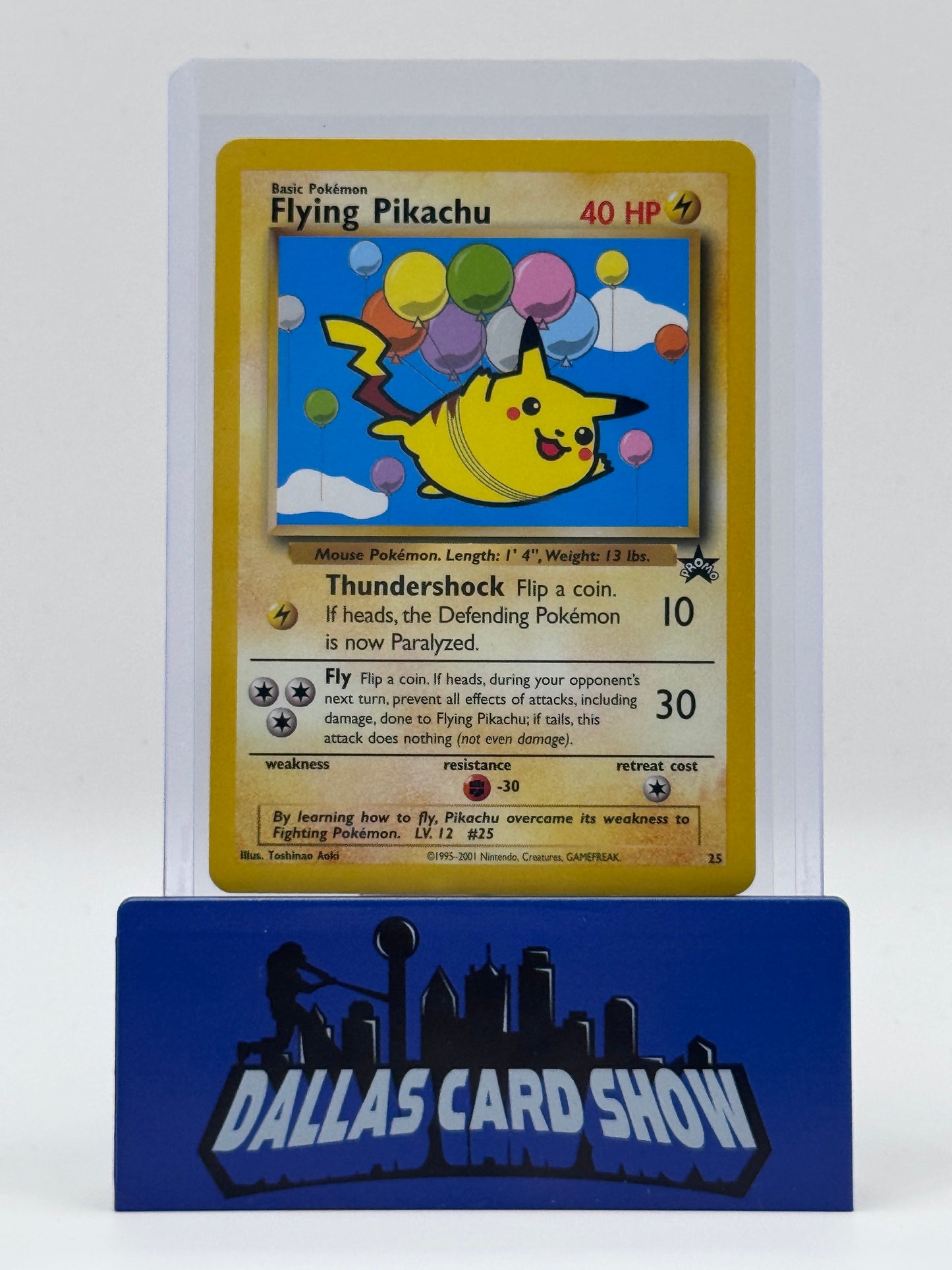 2001 Pokemon - Flying Pikachu - #25 Black Star Promo LP