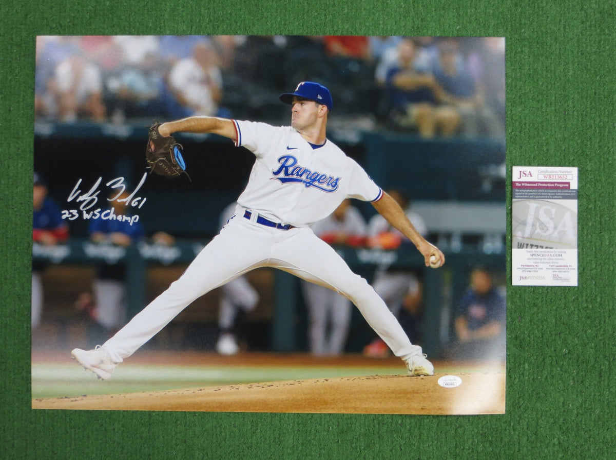 CODY BRADFORD TEXAS RANGERS SIGNED 16x20 PHOTO w/INSC JSA COA