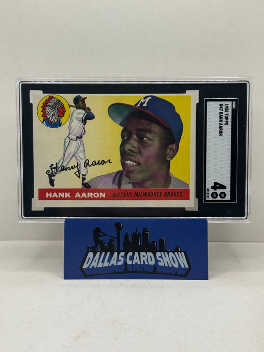 1955 Topps #47 Hank Aaron SGC 4