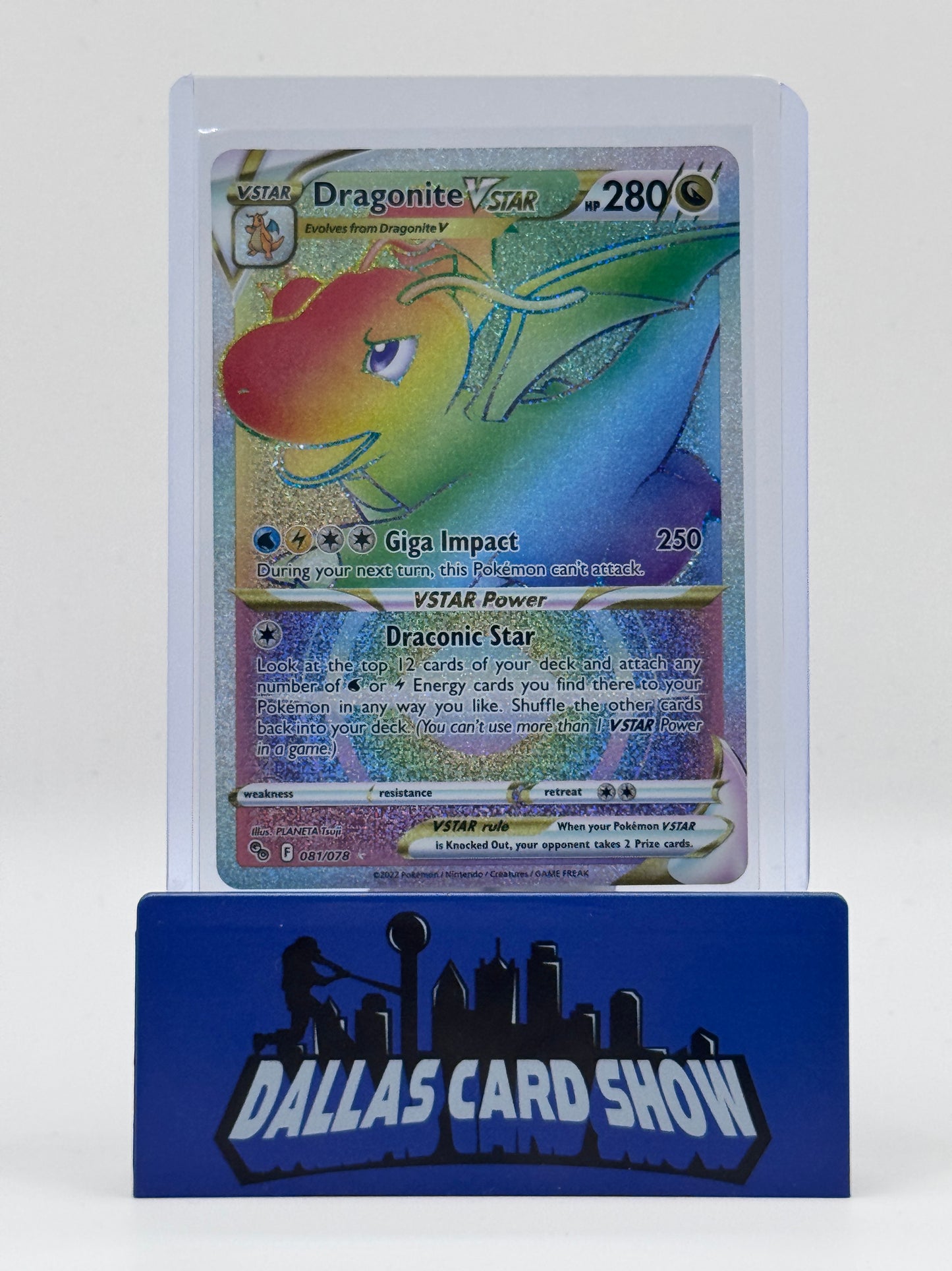 2022 Pokemon - Dragonite VSTAR (Secret) - 081/078 Pokemon GO NM