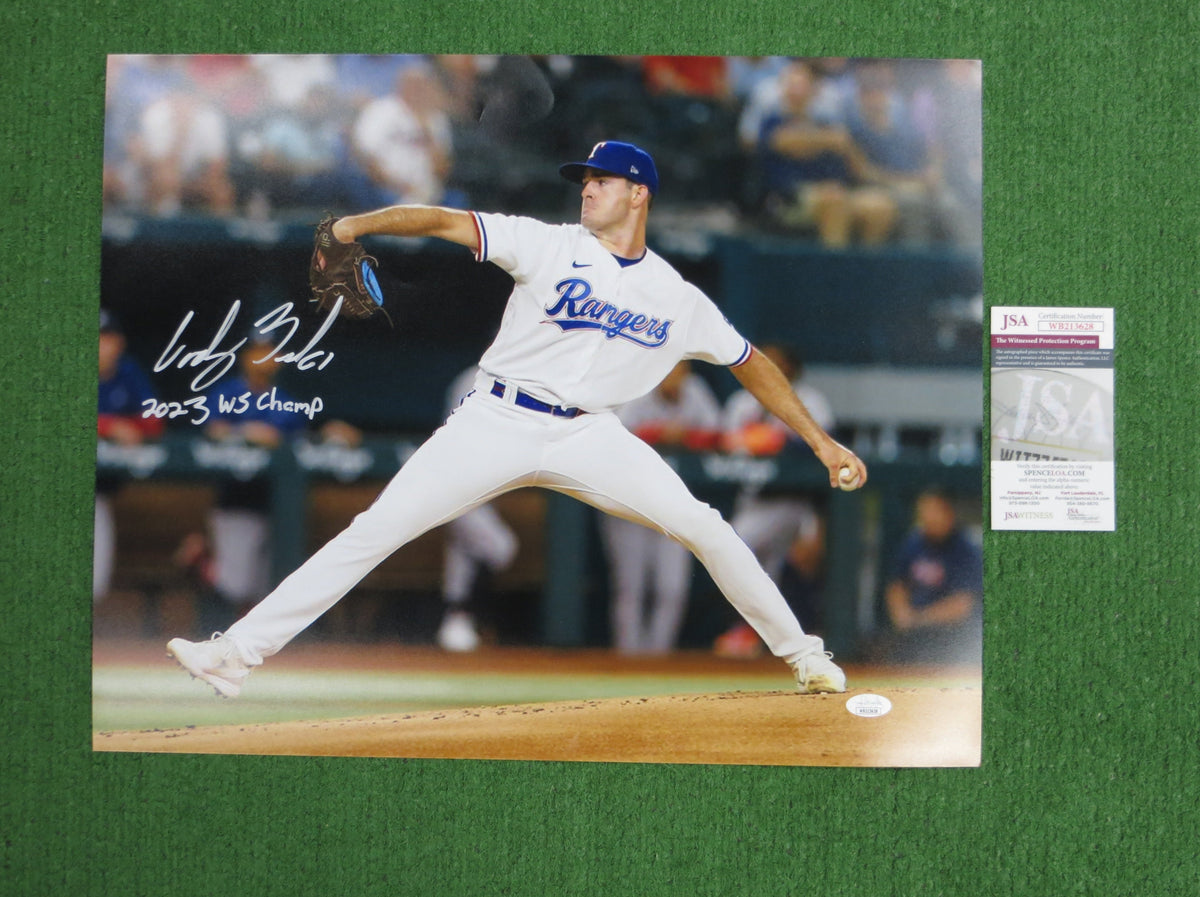 CODY BRADFORD TEXAS RANGERS SIGNED 16x20 PHOTO w/INSC JSA COA